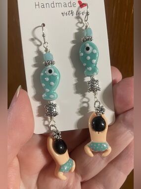 Handmade ‘Swimming with the Fishies’ Earrings